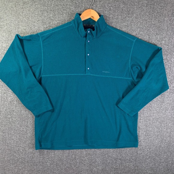 Patagonia Other - Vintage Patagonia Fleece Sweater Men Extra Large Blue 90's Pullover Snap